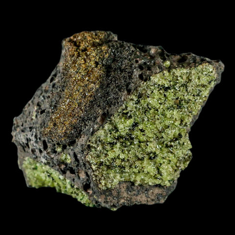 XL 4.7" Natural Emerald Peridot Crystal Minerals On Volcanic Rock Gila, Arizona - Fossil Age Minerals