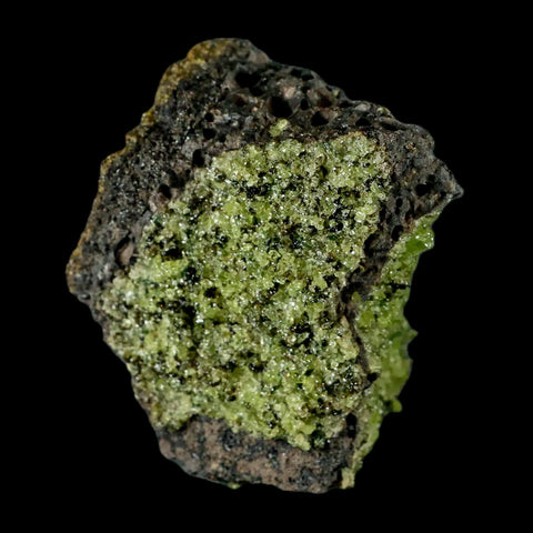 XL 4.7" Natural Emerald Peridot Crystal Minerals On Volcanic Rock Gila, Arizona - Fossil Age Minerals