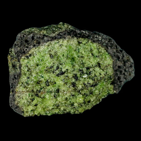 XL 4.2" Natural Emerald Peridot Crystal Minerals On Volcanic Rock Gila, Arizona