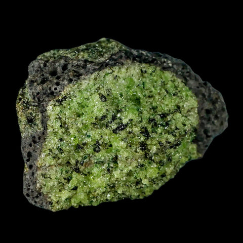 XL 4.2" Natural Emerald Peridot Crystal Minerals On Volcanic Rock Gila, Arizona - Fossil Age Minerals