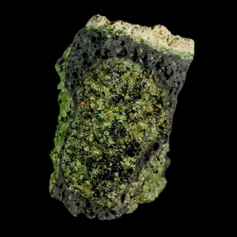 XL 3.5" Natural Emerald Peridot Crystal Minerals On Volcanic Rock Gila, Arizona - Fossil Age Minerals