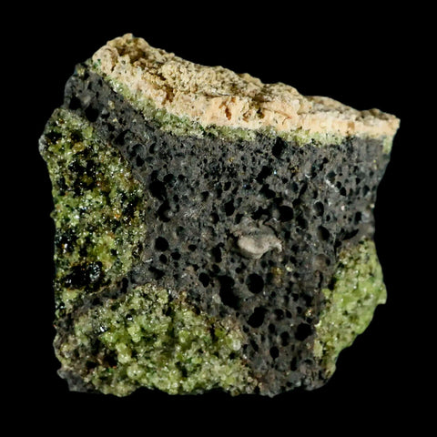 XL 3.5" Natural Emerald Peridot Crystal Minerals On Volcanic Rock Gila, Arizona - Fossil Age Minerals