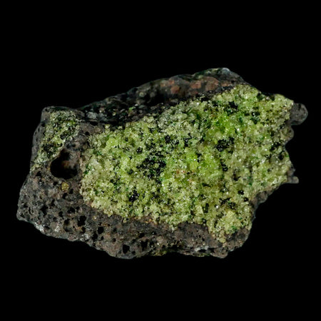 XL 4.2" Natural Emerald Peridot Crystal Minerals On Volcanic Rock Gila, Arizona