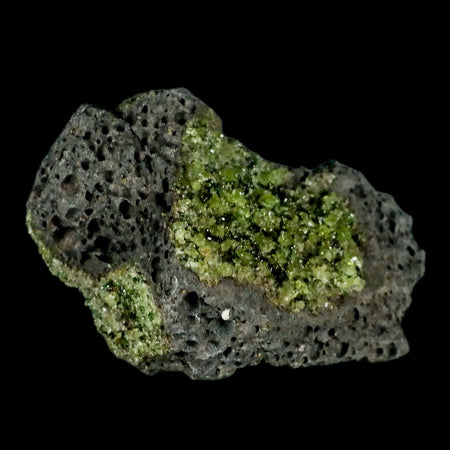 XL 3.9" Natural Emerald Peridot Crystal Minerals On Volcanic Rock Gila, Arizona