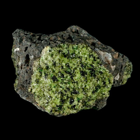 XL 3.9" Natural Emerald Peridot Crystal Minerals On Volcanic Rock Gila, Arizona