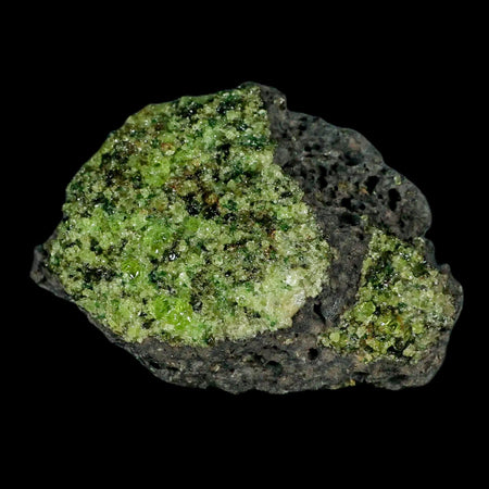 XL 3.8" Natural Emerald Peridot Crystal Minerals On Volcanic Rock Gila, Arizona