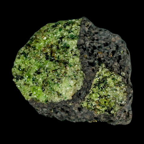 XL 3.8" Natural Emerald Peridot Crystal Minerals On Volcanic Rock Gila, Arizona - Fossil Age Minerals