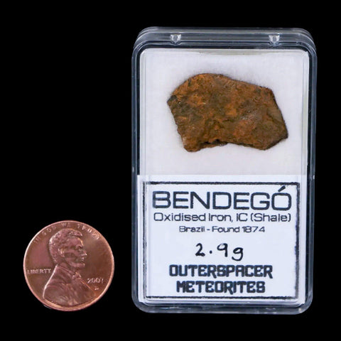 Bendege Meteorite Specimen Display Bendege Bahia Brazil 2.99 Grams - Fossil Age Minerals