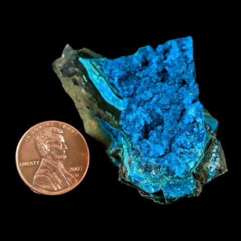 2" Chrysocolla Malachite Rare Botryoidal Grape Crystal Teal And Green From Peru - Fossil Age Minerals