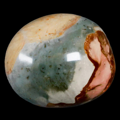 2.4" Polychrome Jasper Natural Polished Mineral Palm Stone Madagascar - Fossil Age Minerals
