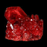 2.4" Stunning Red Pruskite Yellow Base Crystal Mineral Specimen From Poland