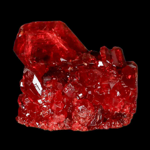 2.4" Stunning Red Pruskite Yellow Base Crystal Mineral Specimen From Poland - Fossil Age Minerals