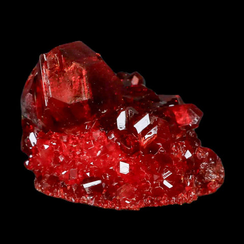 2.4" Stunning Red Pruskite Yellow Base Crystal Mineral Specimen From Poland - Fossil Age Minerals