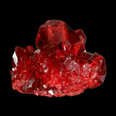 2.4" Stunning Red Pruskite Yellow Base Crystal Mineral Specimen From Poland - Fossil Age Minerals