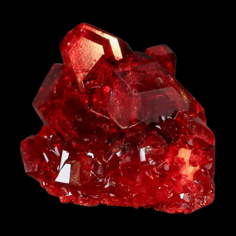 2.5" Stunning Red Pruskite Yellow Base Crystal Mineral Specimen From Poland - Fossil Age Minerals