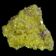 3.7" Rough Bright Yellow Sulfur Crystal Cluster On Matrix El Desierto Mine Bolivia