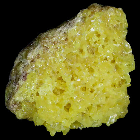 2.8" Rough Bright Yellow Sulfur Crystal Cluster On Matrix El Desierto Mine Bolivia