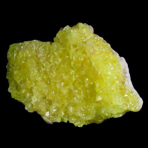 3" Rough Bright Yellow Sulfur Crystal Cluster On Matrix El Desierto Mine Bolivia - Fossil Age Minerals