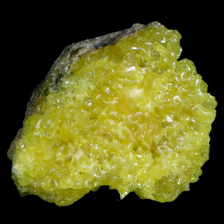 3.1" Rough Bright Yellow Sulfur Crystal Cluster On Matrix El Desierto Mine Bolivia