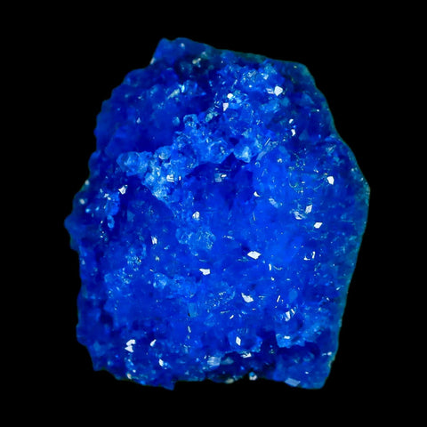 1.9" Electric Blue Chalcanthite Mineral Crystal Specimen Location Poland Sokolowski - Fossil Age Minerals