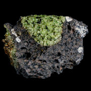 2.8" Emerald Peridot Crystals, Chrome Diopside And Spinel On Volcanic Rock Gila, AZ