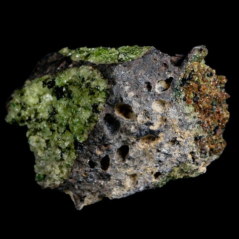 2.8" Emerald Peridot Crystals, Chrome Diopside And Spinel On Volcanic Rock Gila, AZ - Fossil Age Minerals