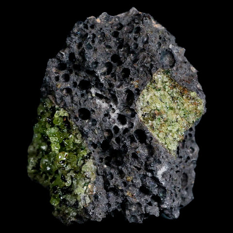 2.7" Emerald Peridot Crystals, Chrome Diopside And Spinel On Volcanic Rock Gila, AZ - Fossil Age Minerals
