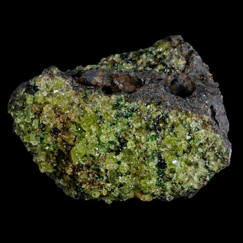 2.6" Emerald Peridot Crystals, Chrome Diopside And Spinel On Volcanic Rock Gila, AZ - Fossil Age Minerals