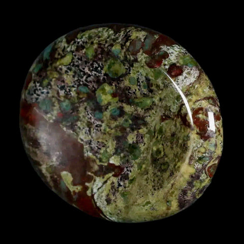 2" Polished Natural Dragon Blood Jasper Stone Worry Palm Stone Australia - Fossil Age Minerals