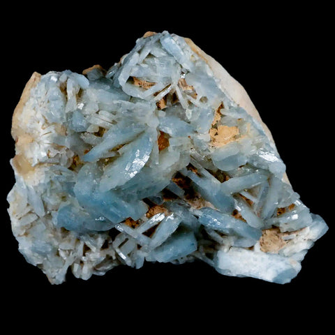 3.6" Ice Blue Tabular Barite Blades Crystal Mineral Specimen Meknes-Tafilalet  Morocco - Fossil Age Minerals