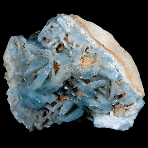 3.6" Ice Blue Tabular Barite Blades Crystal Mineral Specimen Meknes-Tafilalet  Morocco - Fossil Age Minerals