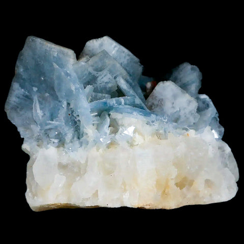 2.6" Ice Blue Tabular Barite Blades Crystal Mineral Specimen Meknes-Tafilalet  Morocco - Fossil Age Minerals