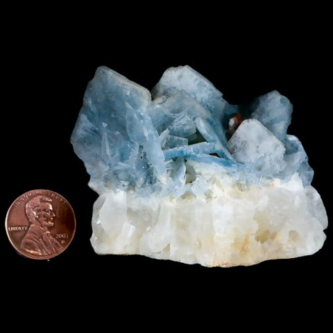 2.6" Ice Blue Tabular Barite Blades Crystal Mineral Specimen Meknes-Tafilalet  Morocco - Fossil Age Minerals