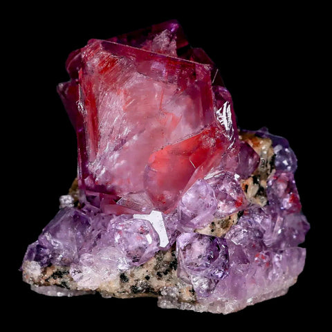 2.3" Stunning Purple Alum Crystal Mineral Specimen Sokolowski Location Poland - Fossil Age Minerals