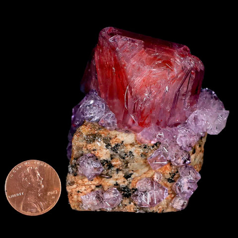 2.4" Stunning Purple Alum Crystal Mineral Specimen Sokolowski Location Poland - Fossil Age Minerals