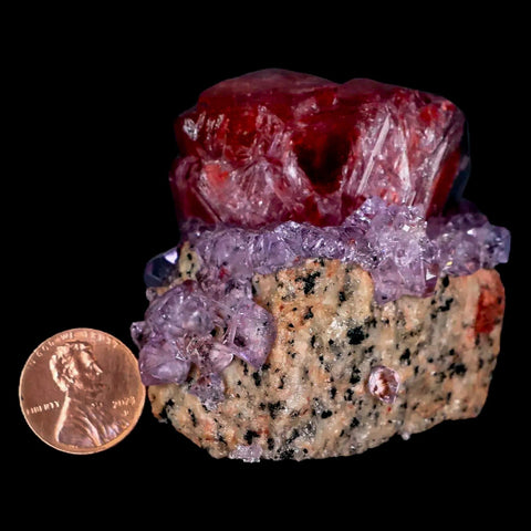 2.4" Stunning Purple Alum Crystal Mineral Specimen Sokolowski Location Poland - Fossil Age Minerals