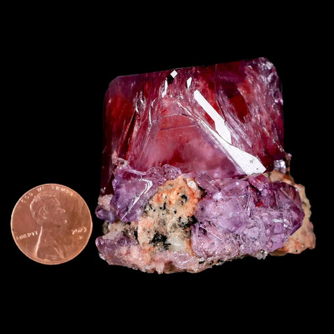 1.8" Stunning Purple Alum Crystal Mineral Specimen Sokolowski Location Poland - Fossil Age Minerals