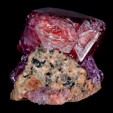 1.8" Stunning Purple Alum Crystal Mineral Specimen Sokolowski Location Poland - Fossil Age Minerals