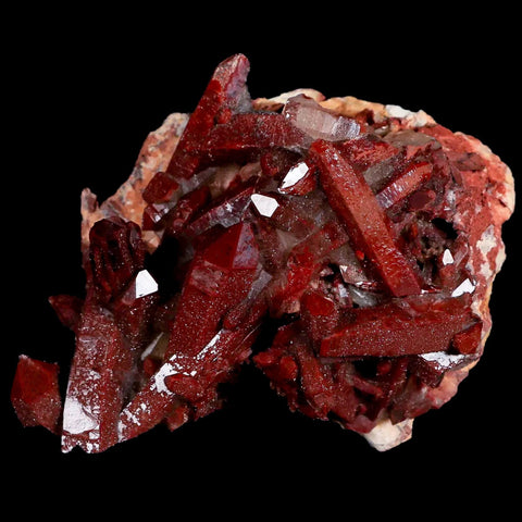 4.3" Natural Red Ferruginous Quartz Crystal Cluster Mineral Specimen Meknes Morocco - Fossil Age Minerals