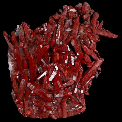 5.4" Natural Red Ferruginous Quartz Crystal Cluster Mineral Specimen Meknes Morocco - Fossil Age Minerals