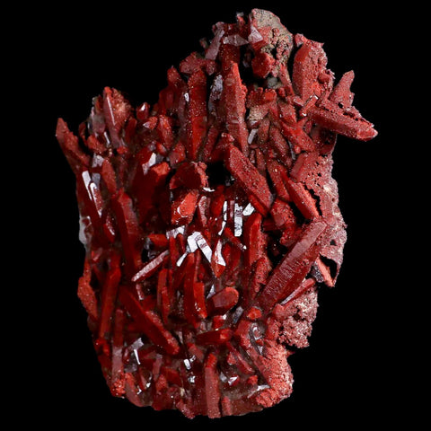 5.4" Natural Red Ferruginous Quartz Crystal Cluster Mineral Specimen Meknes Morocco - Fossil Age Minerals