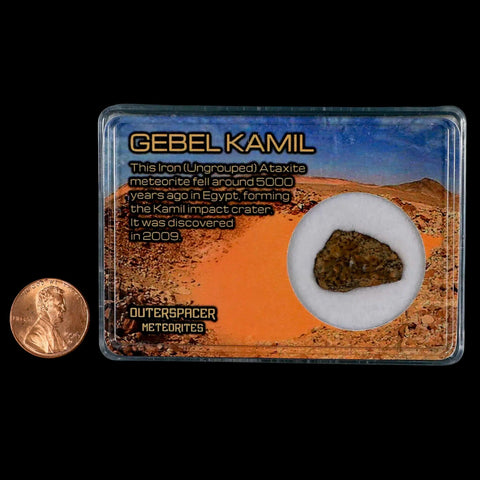 Gebel Kamil Egypt Meteorite Specimen 5000 Yrs Old Meteorites 6.12 Grams Display - Fossil Age Minerals