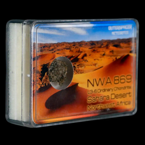 NWA 869 Meteorite Sahara Desert Northwest Africa Display L3-6 Chondrite 2 Grams - Fossil Age Minerals