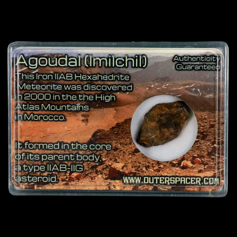 Agoudal (Imichil) Iron Meteorite Specimen Discovered In 2000 Display 5.04 Grams - Fossil Age Minerals