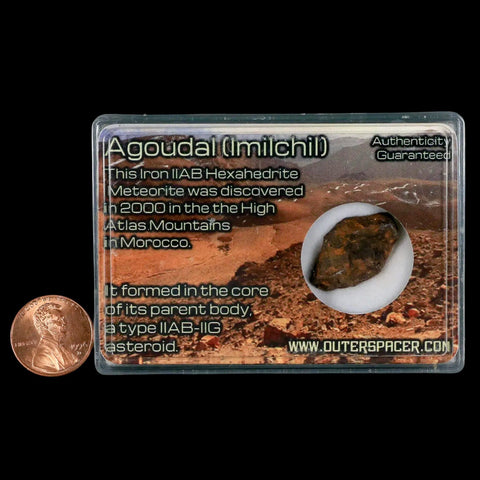 Agoudal (Imichil) Iron Meteorite Specimen Discovered In 2000 Display 5.04 Grams - Fossil Age Minerals