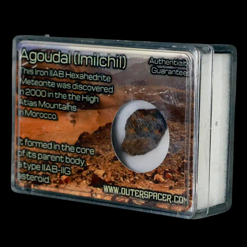 Agoudal (Imichil) Iron Meteorite Specimen Discovered In 2000 Display 5.04 Grams - Fossil Age Minerals