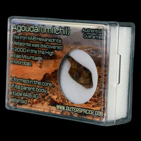 Agoudal (Imichil) Iron Meteorite Specimen Discovered In 2000 Display 7.08 Grams - Fossil Age Minerals