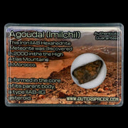 Agoudal (Imichil) Iron Meteorite Specimen Discovered In 2000 Display 5.38 Grams