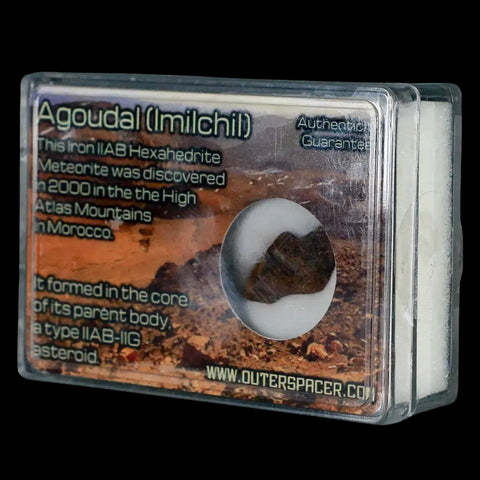 Agoudal (Imichil) Iron Meteorite Specimen Discovered In 2000 Display 5.7 Grams - Fossil Age Minerals