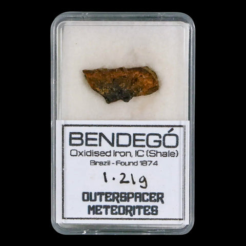 Bendege Meteorite Specimen Display Bendege Bahia Brazil 1.21 Grams - Fossil Age Minerals